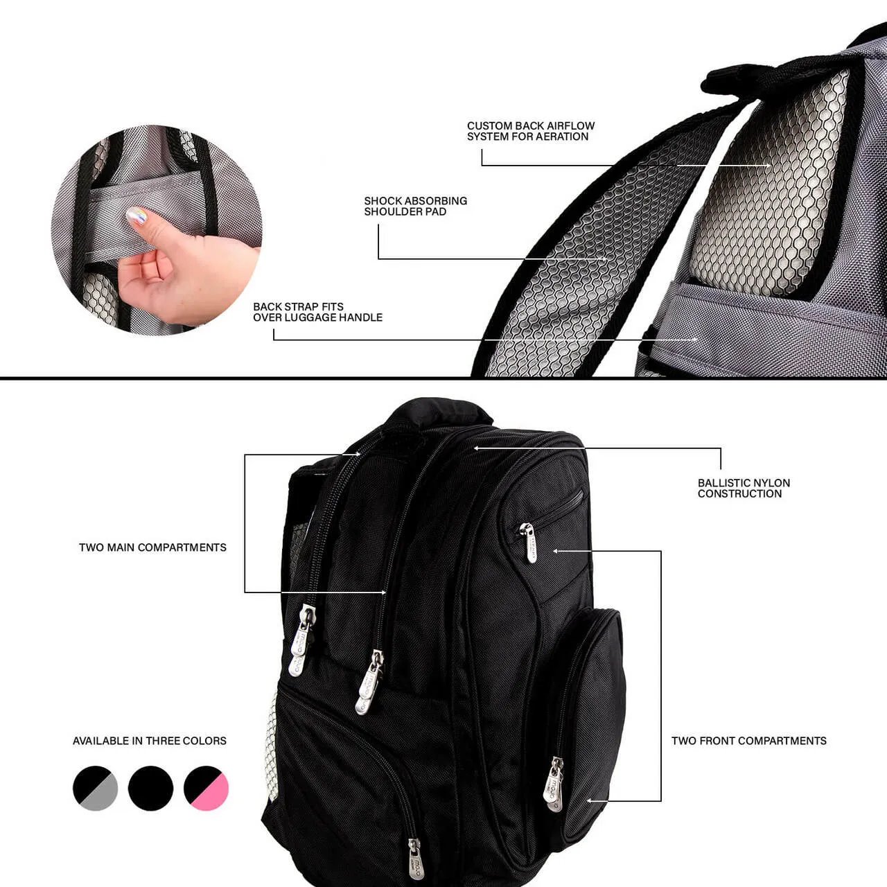 Texas Tech Red Raiders Laptop Backpack in Gray