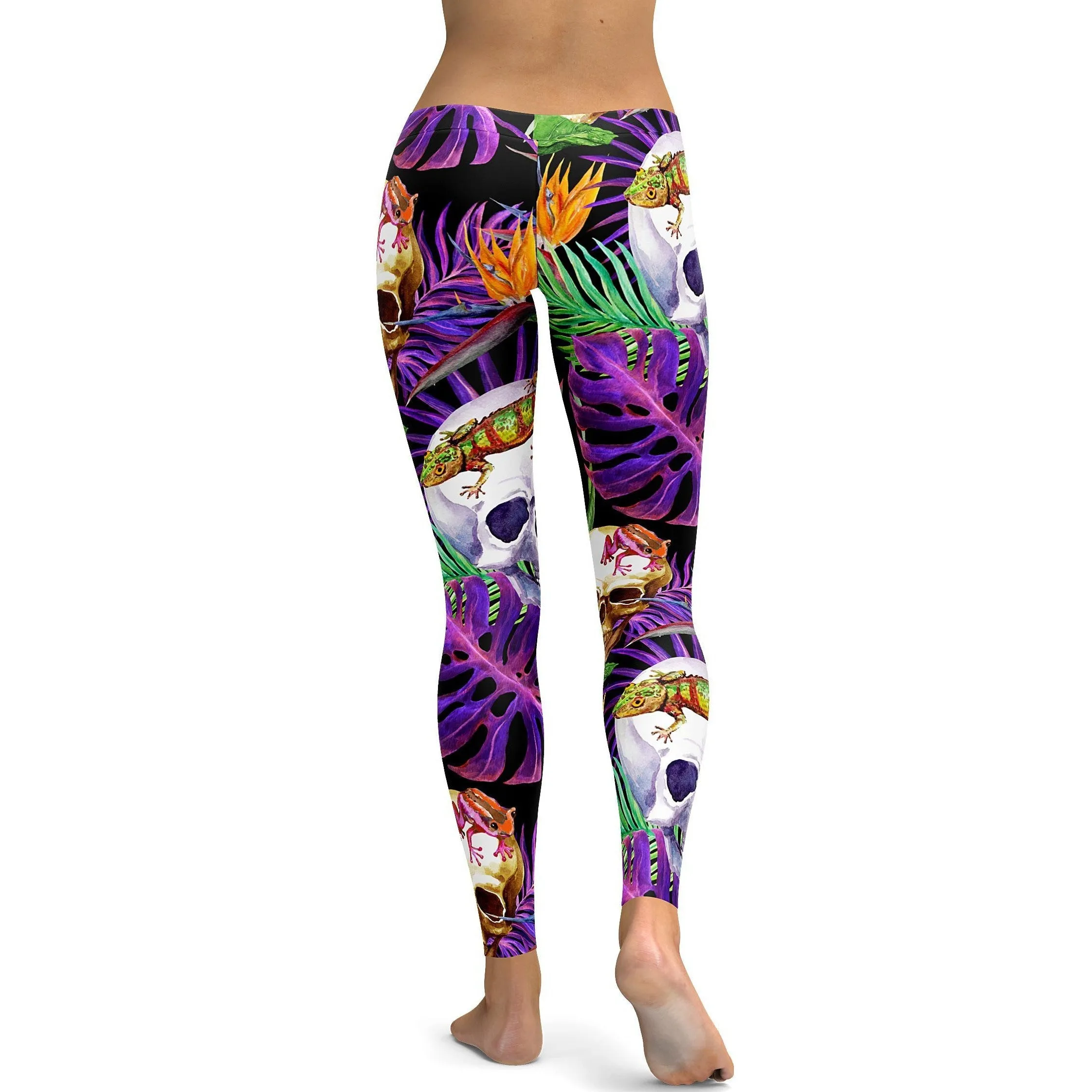 Tropical Skull Leggings