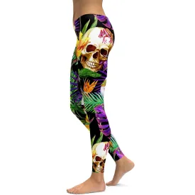 Tropical Skull Leggings