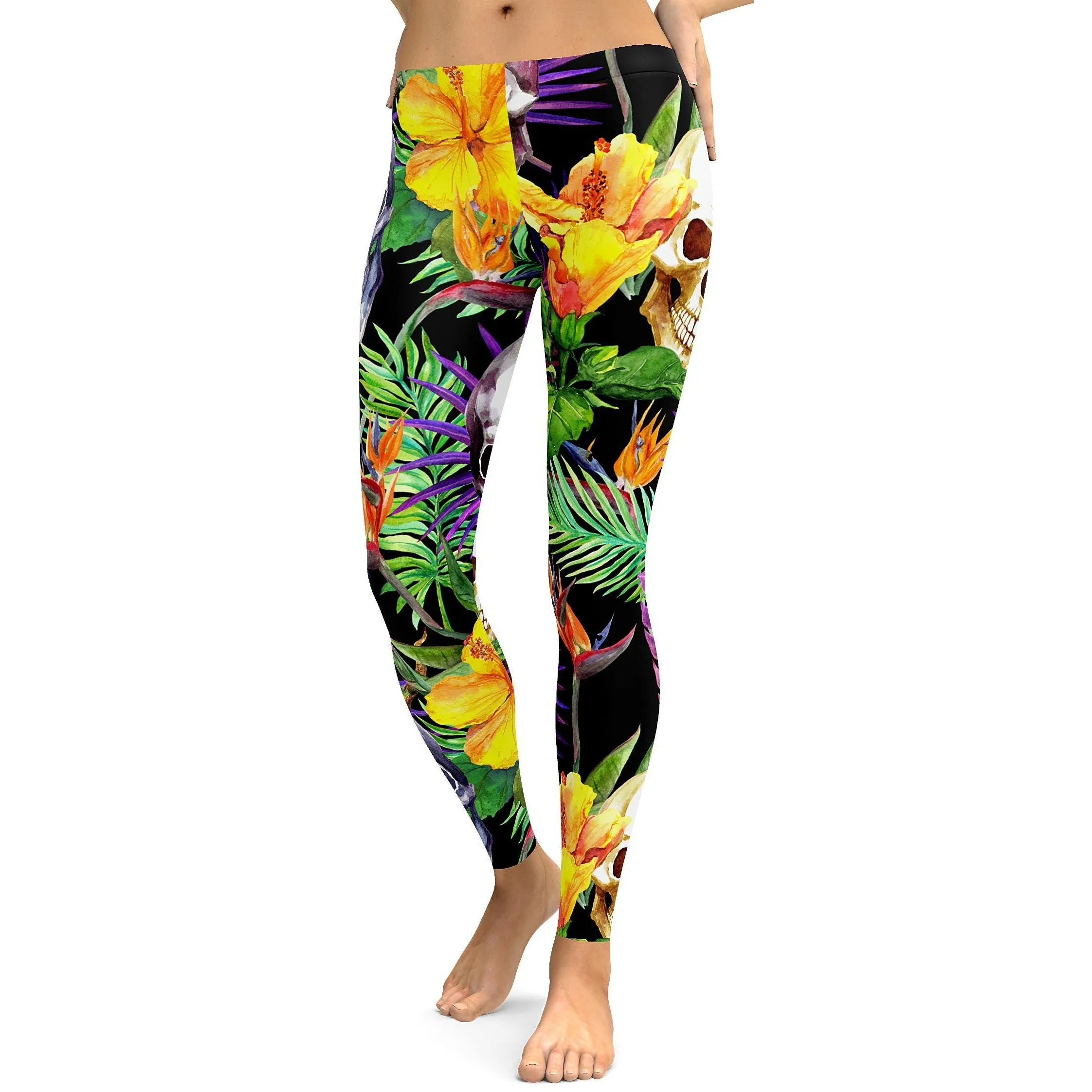 Tropical Skull Leggings