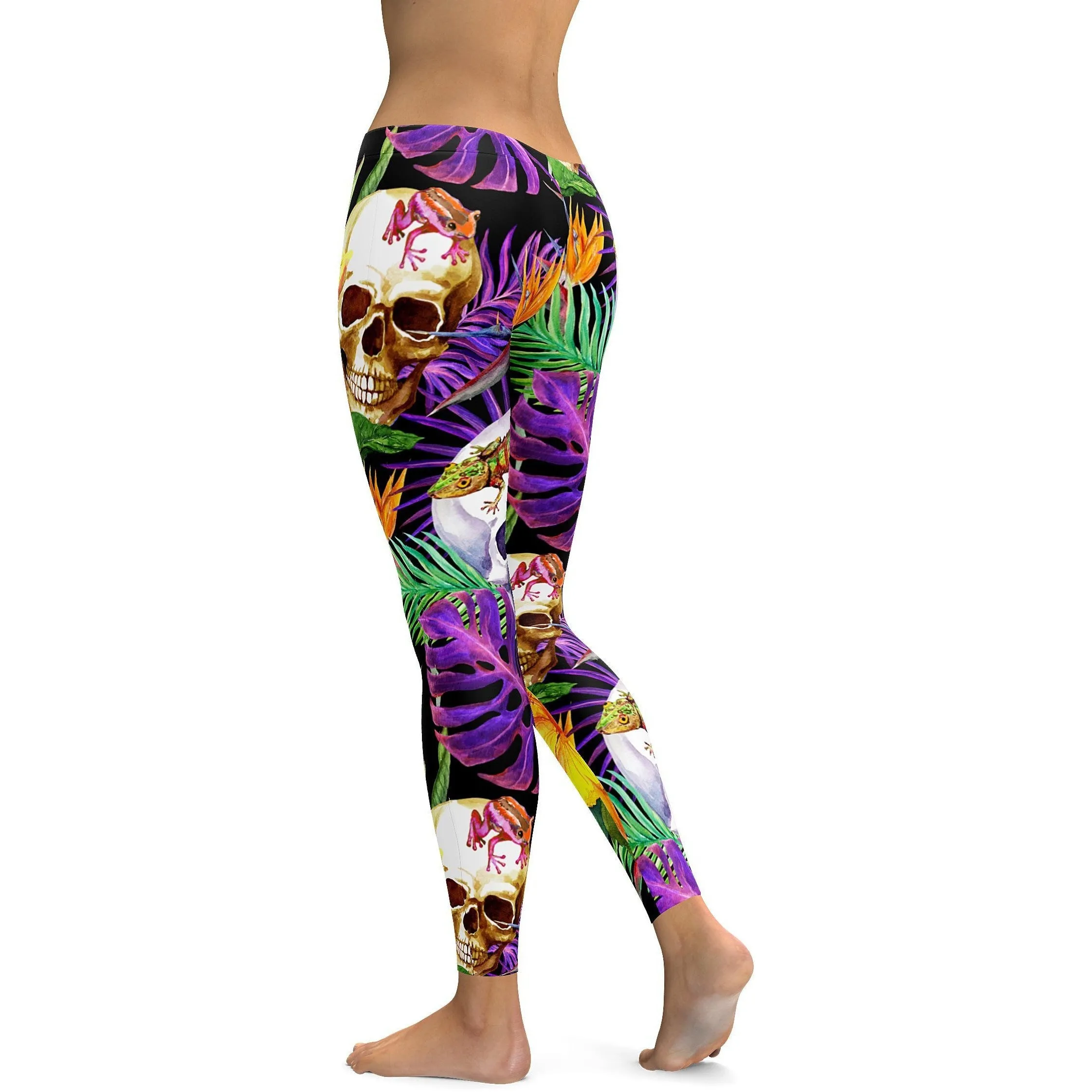 Tropical Skull Leggings