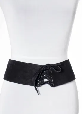 Vintage Yves Saint Laurent Russian Style suede corset belt SOLD