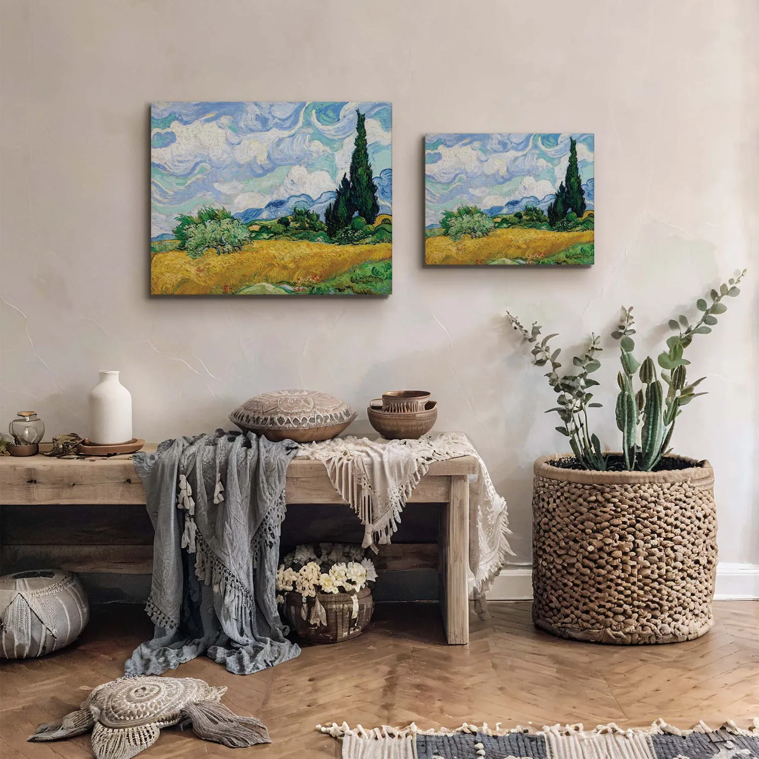 Wheat Field with Cypress by Van Gogh, Van Gogh Cypresses, Painting Wall Art, Van Gogh Wall Art, Ready To Hang for Living Room Home Wall Decor, C2448