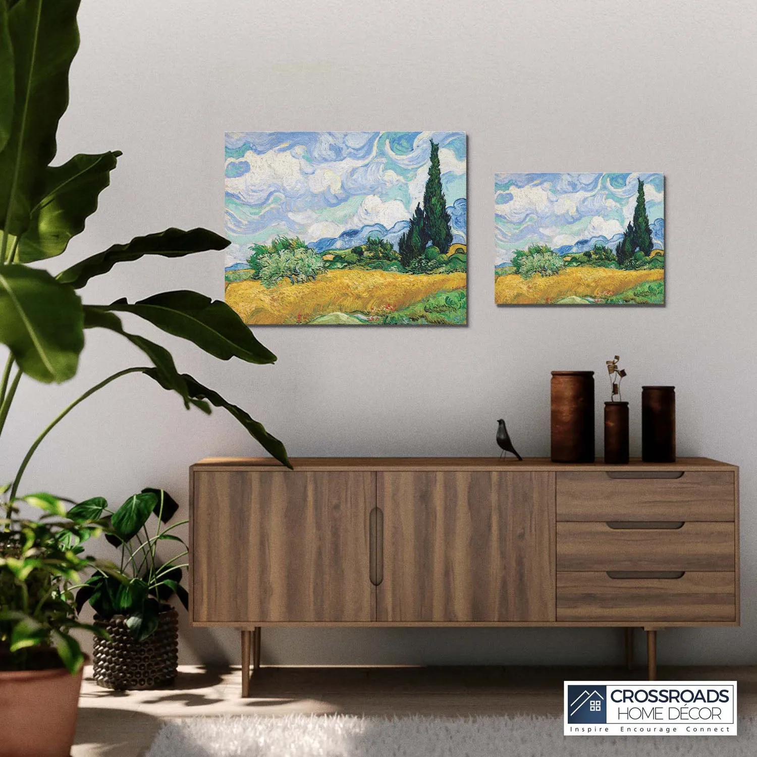 Wheat Field with Cypress by Van Gogh, Van Gogh Cypresses, Painting Wall Art, Van Gogh Wall Art, Ready To Hang for Living Room Home Wall Decor, C2448