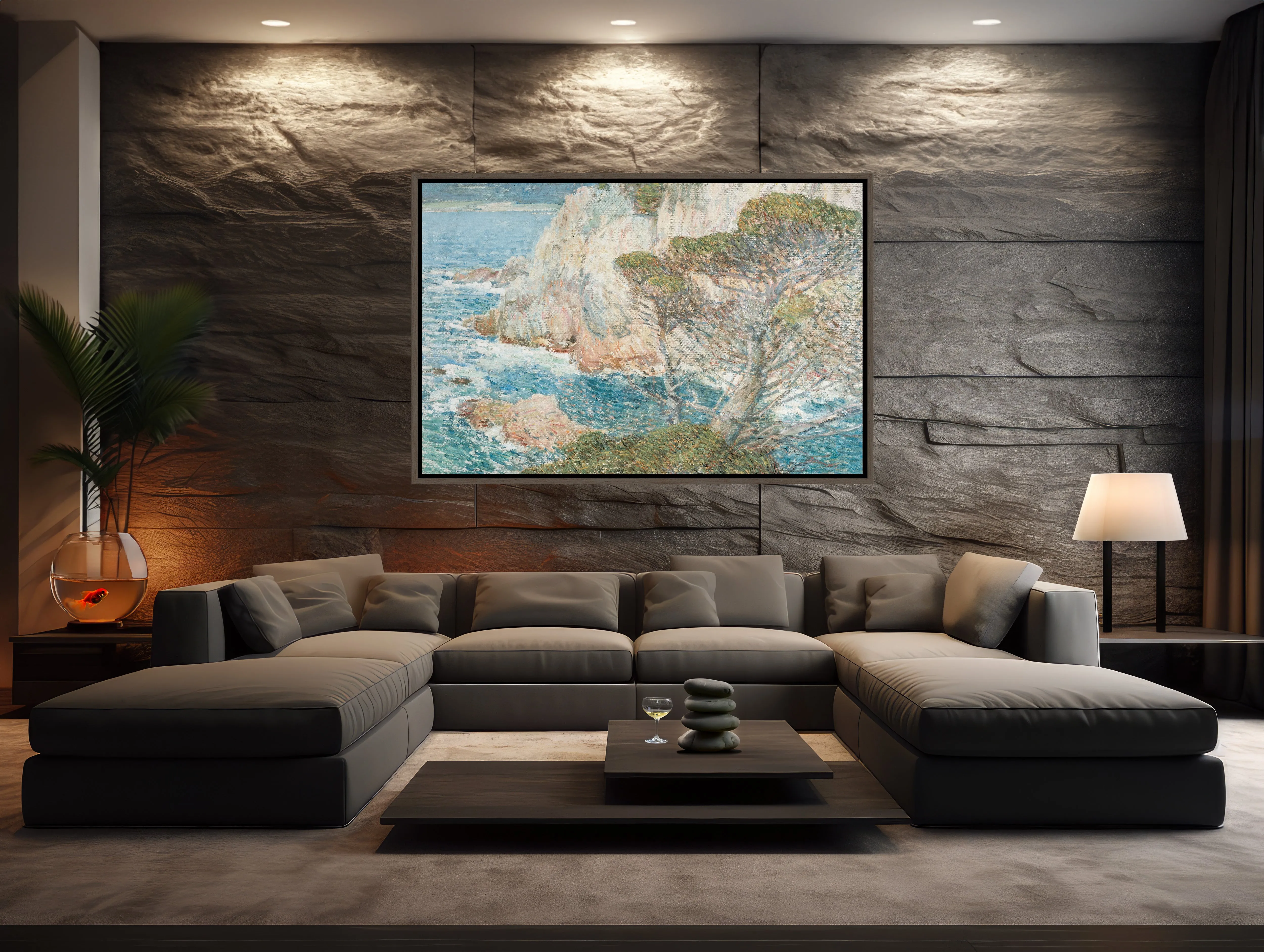 XL Frame Canvas: 'Point Lobos' 48x32" Art